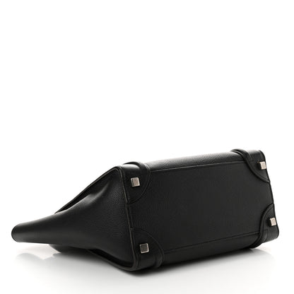 Celine Drummed Calfskin Micro Luggage Black 4 of 19