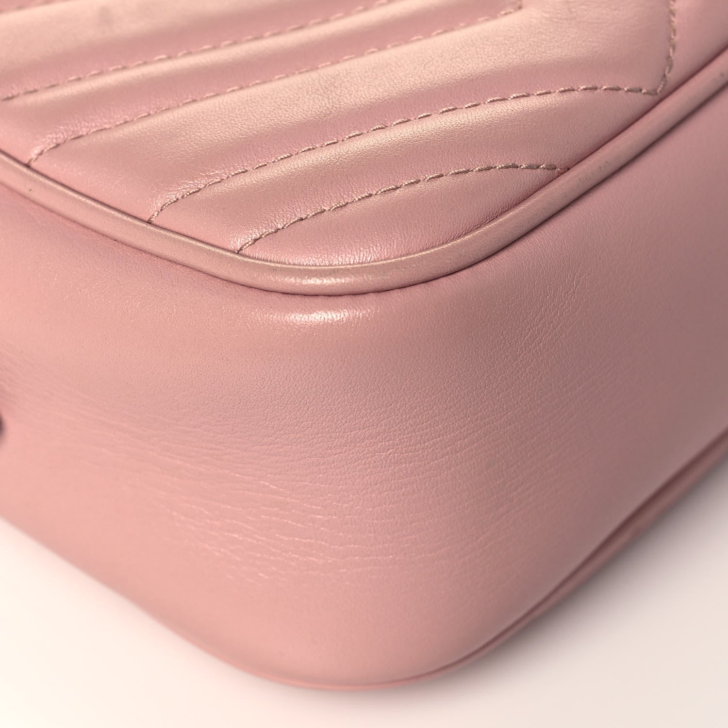 Gucci Calfskin Matelasse Small GG Marmont Chain Shoulder Bag Perfect Pink 11 of 17