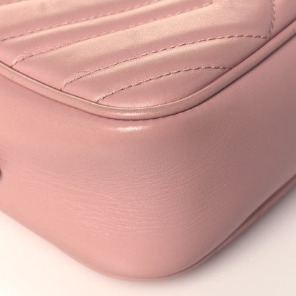 Gucci Calfskin Matelasse Small GG Marmont Chain Shoulder Bag Perfect Pink 11 of 17