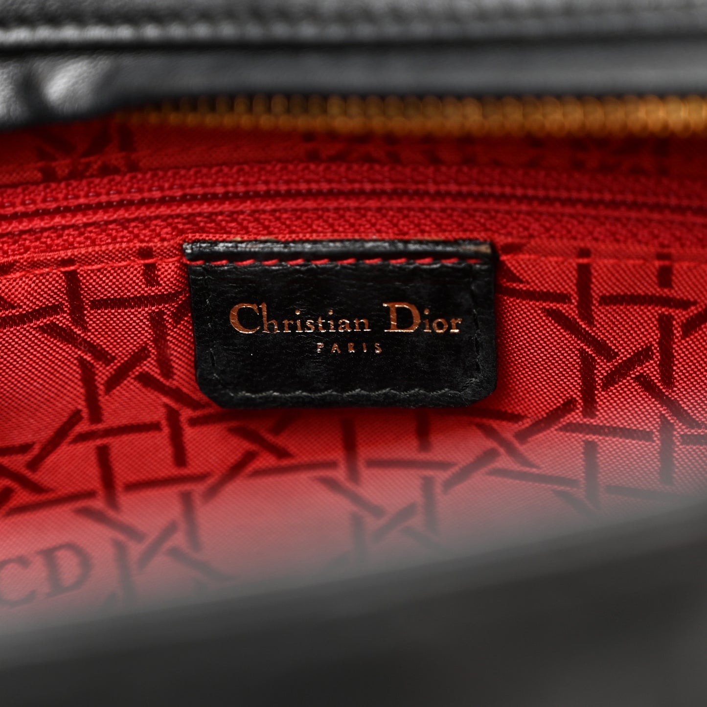 Lambskin Cannage Large Lady Dior Black