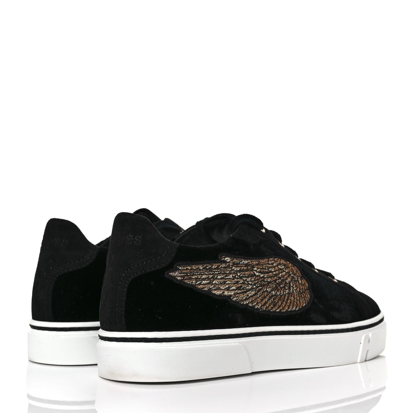 Velvet Womens Wing Sneakers 38.5 Black
