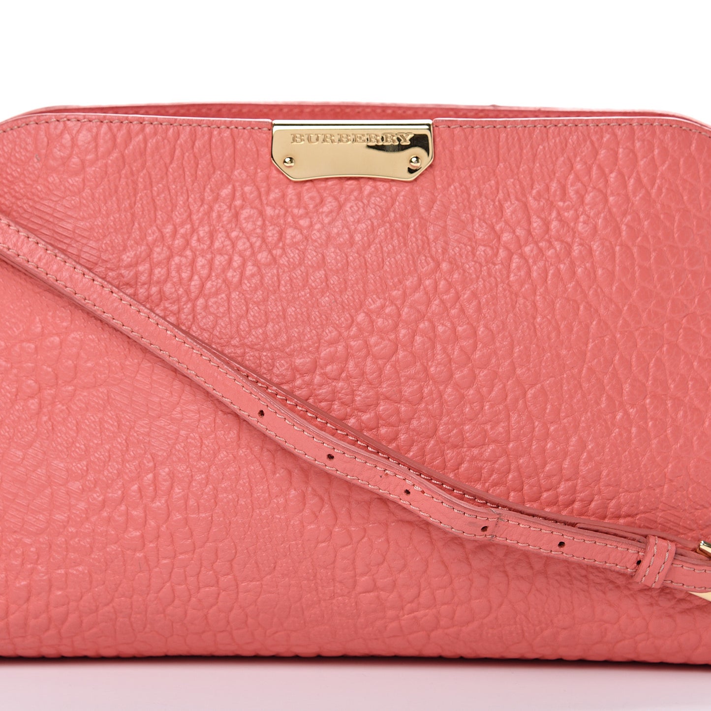 Signature Grain Calfskin Small Chichester Crossbody Clutch Bag Copper Pink