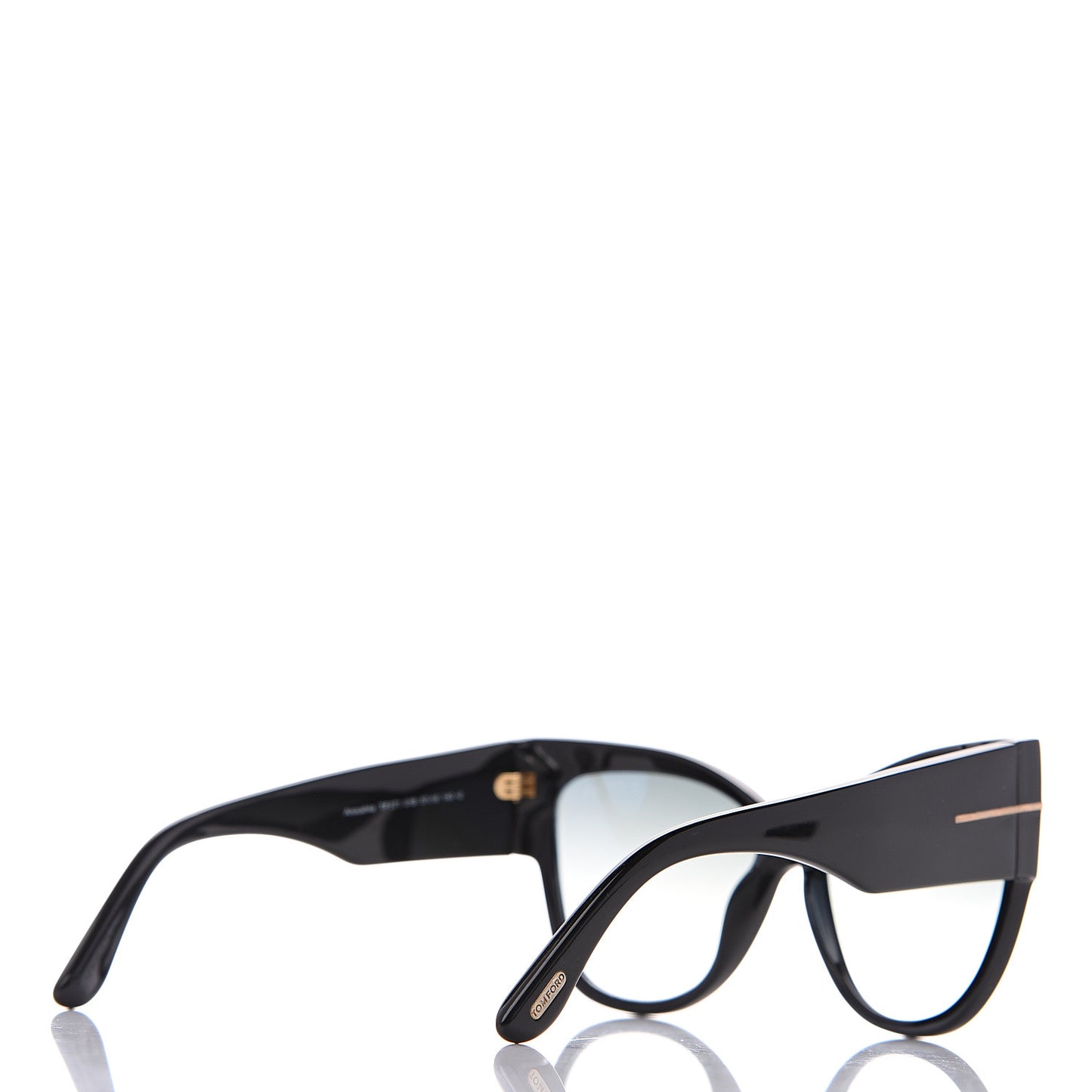 Acetate Anoushka Cat Eye Sunglasses TF371 Black