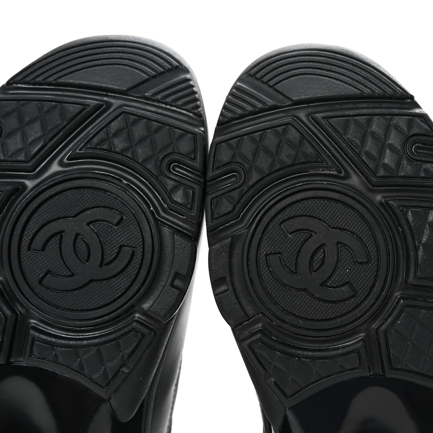 Lambskin Fabric CC Sneakers 39 Black