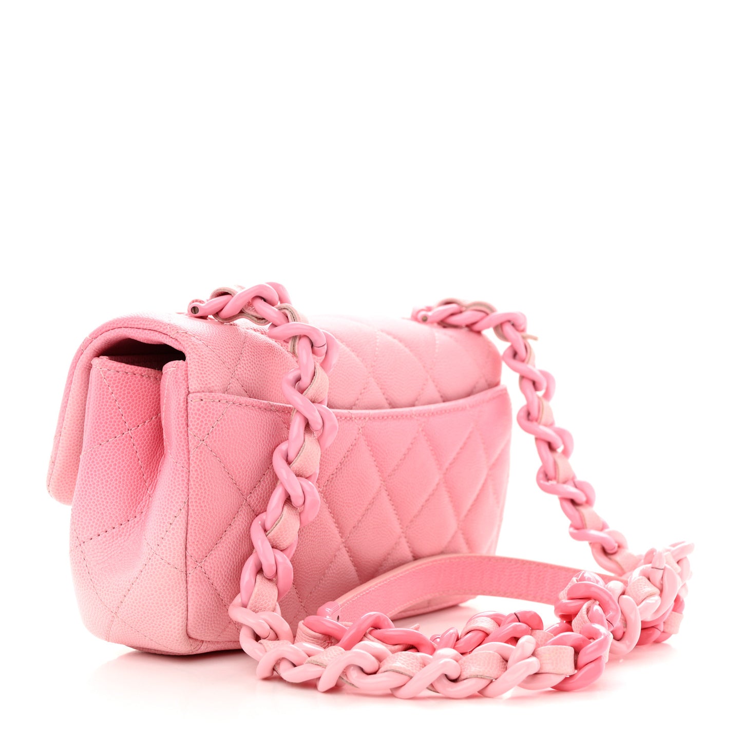 Shaded Caviar Quilted My Everything Small Flap Pink Light Pink