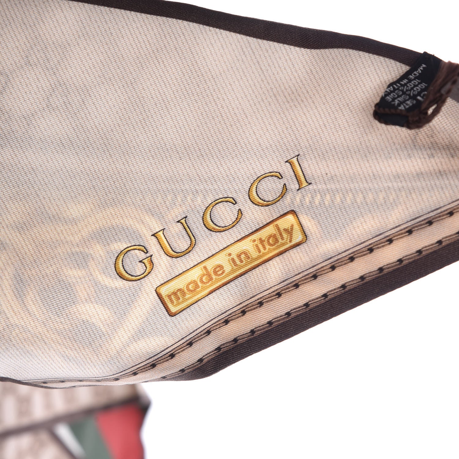 Gucci Twill Silk Monogram Web Scarf 3 of 6