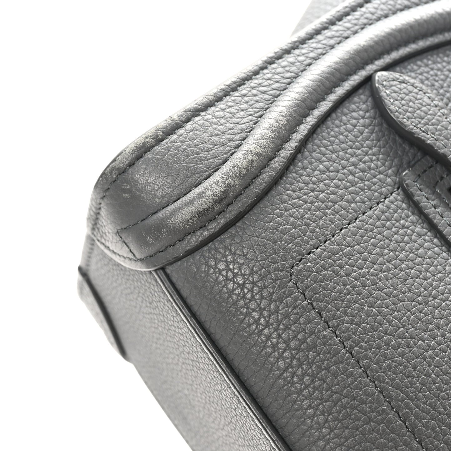 Baby Drummed Calfskin Nano Luggage Kohl