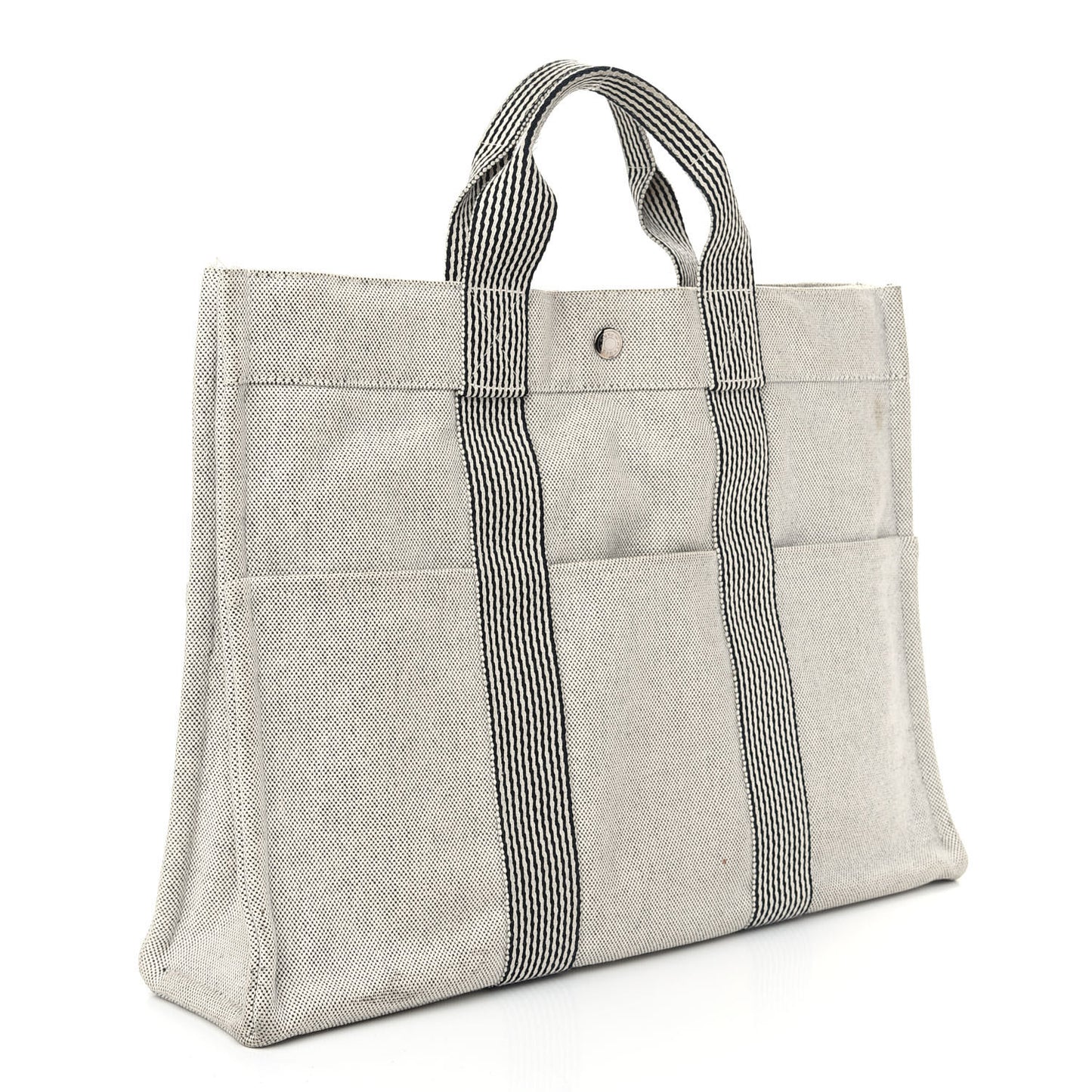 Canvas Herline MM Tote Light Grey