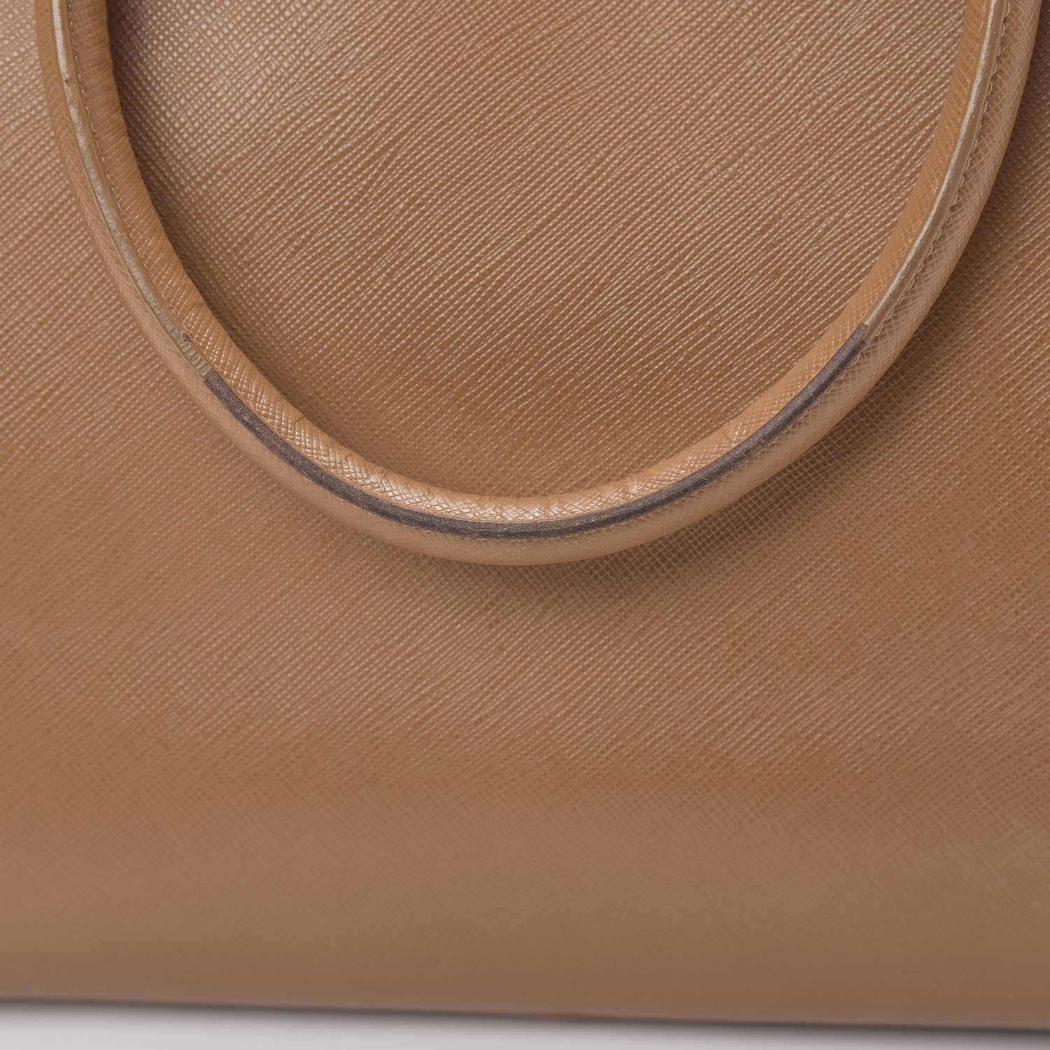 Prada Saffiano Large Galleria Double Zip Tote Caramel 17 of 23