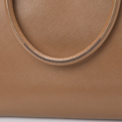 Prada Saffiano Large Galleria Double Zip Tote Caramel 17 of 23