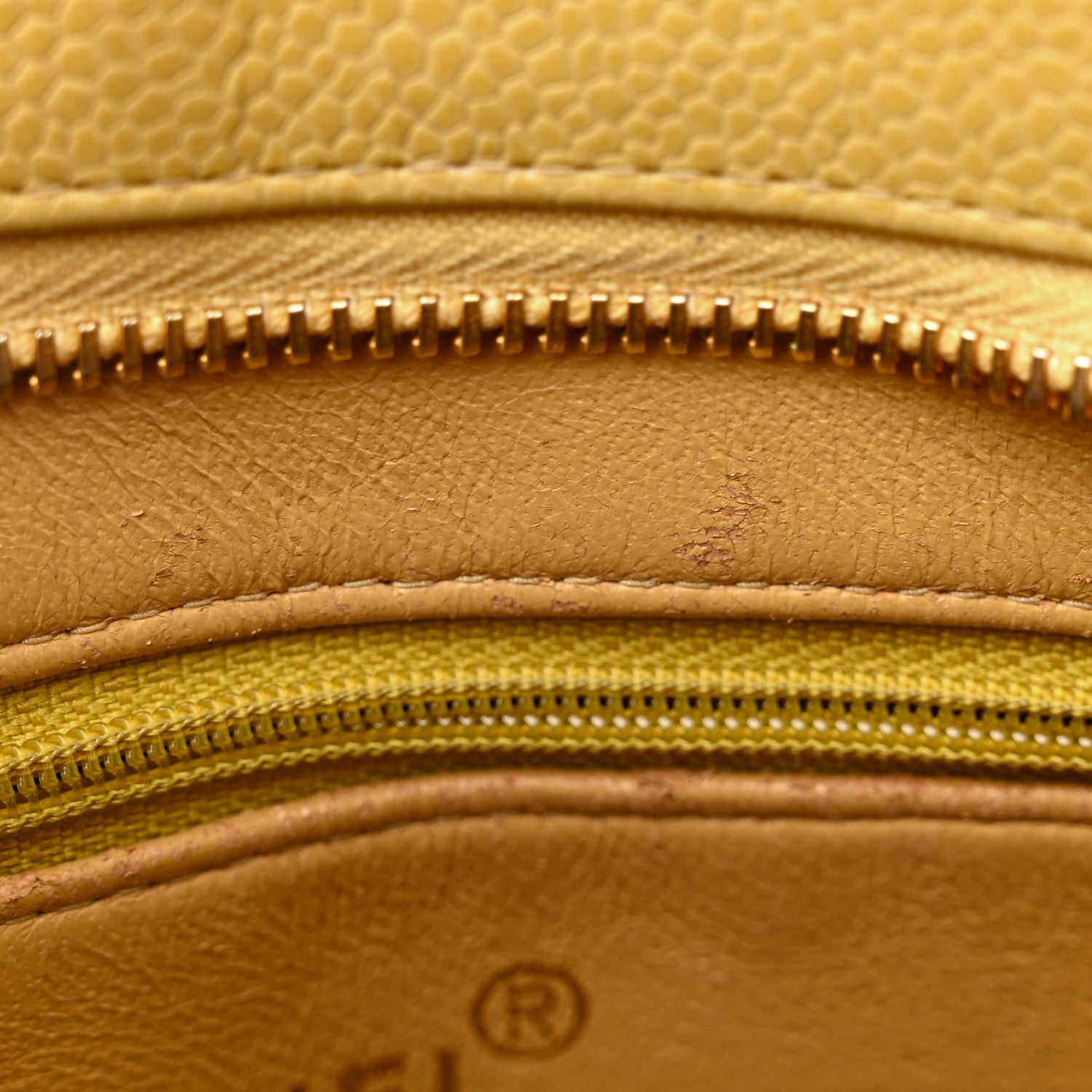 Chanel Caviar Quilted Medallion Tote Yellow 12 of 12