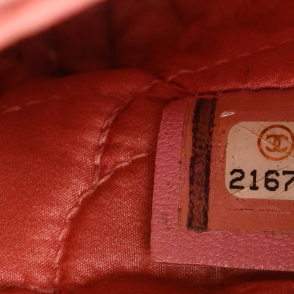 Chanel Lambskin Camellia Embossed Cosmetic Pouch Pink 8 of 9