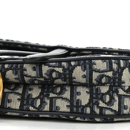 Christian Dior Oblique Mini Saddle Bag Blue 8 of 8