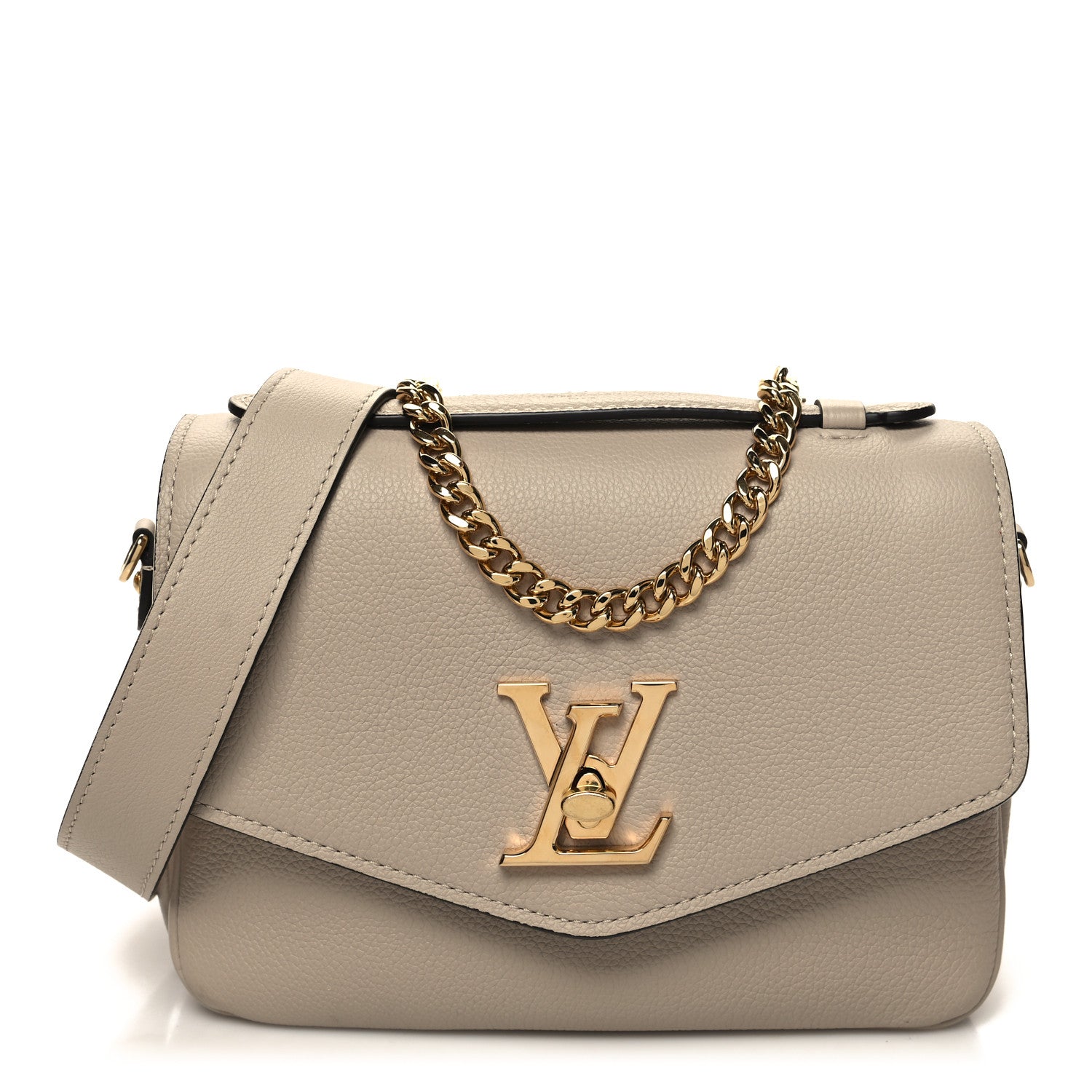 Louis Vuitton Grained Calfskin Lockme Oxford Greige 1450939