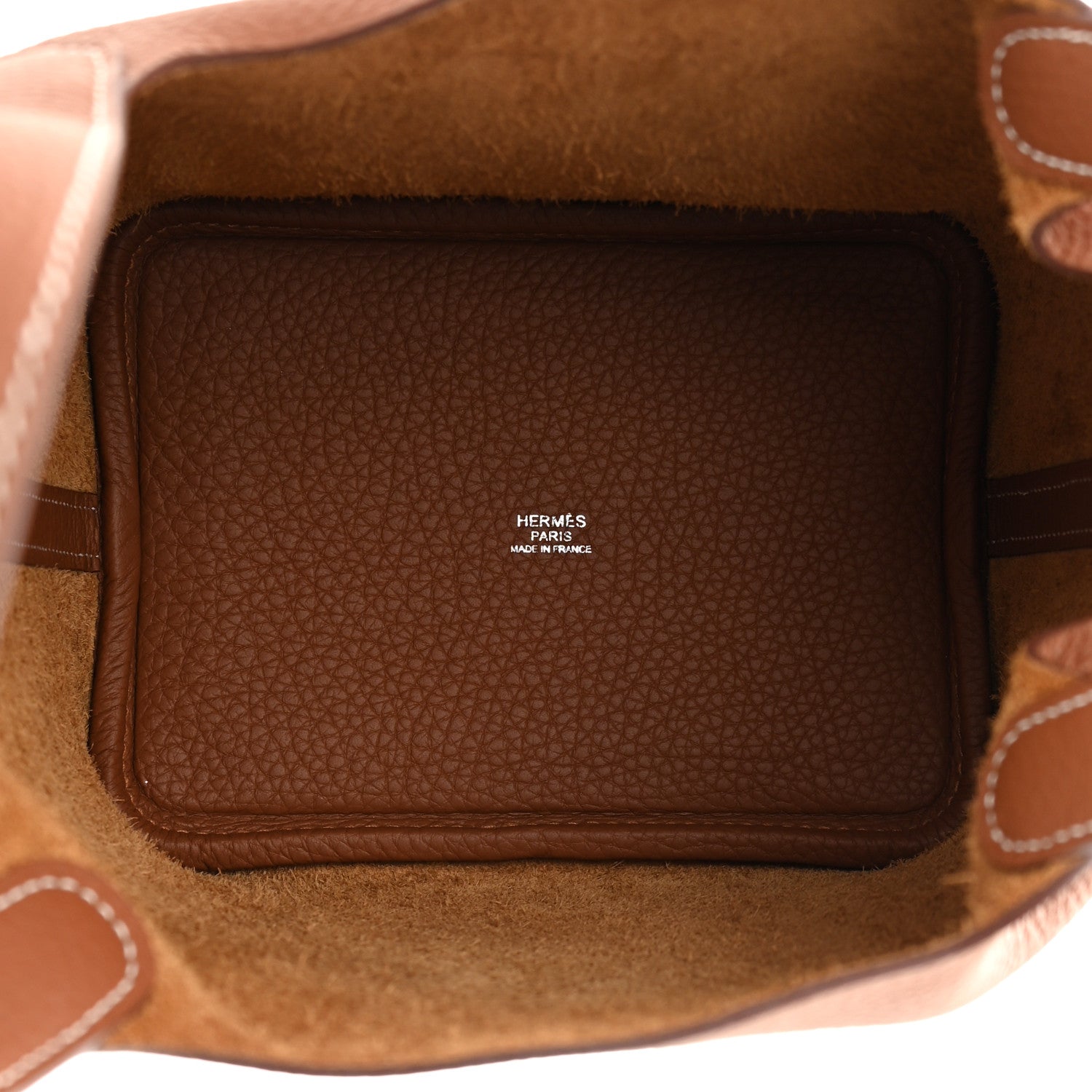 Hermes Taurillon Clemence Picotin Lock 18 PM Gold 5 of 13