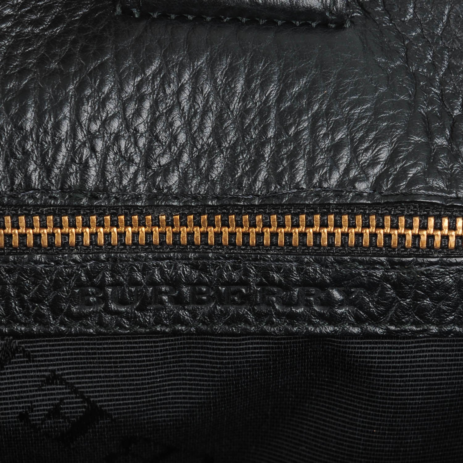 Burberry Heritage Grain Medium Woodbury Tote Black 6 of 10
