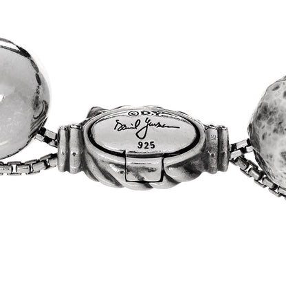 David Yurman Sterling Silver Black Onyx Hematine 14mm Elements Bead Bracelet 3 of 3