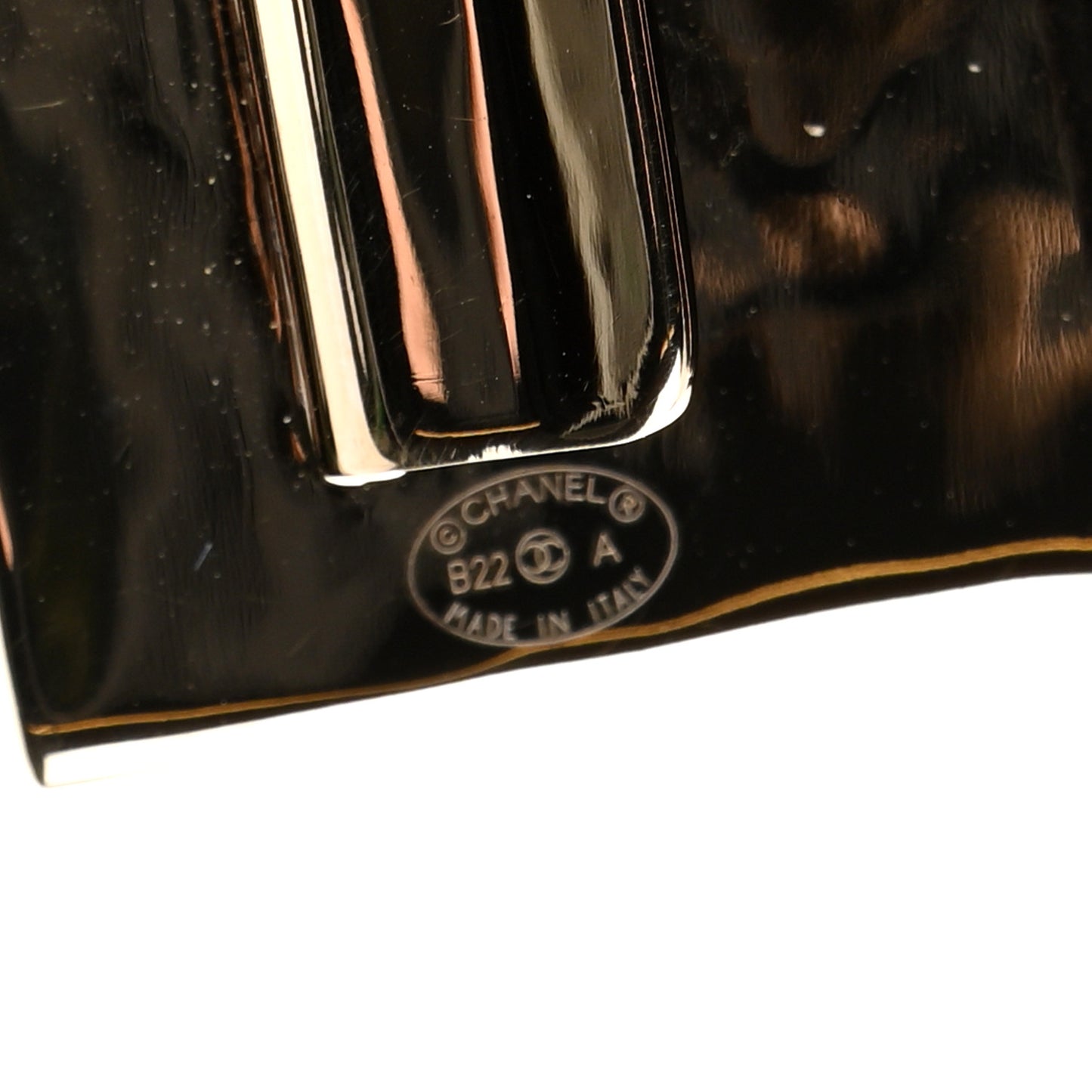 Lambskin Ruched CC Belt 80 32 Black