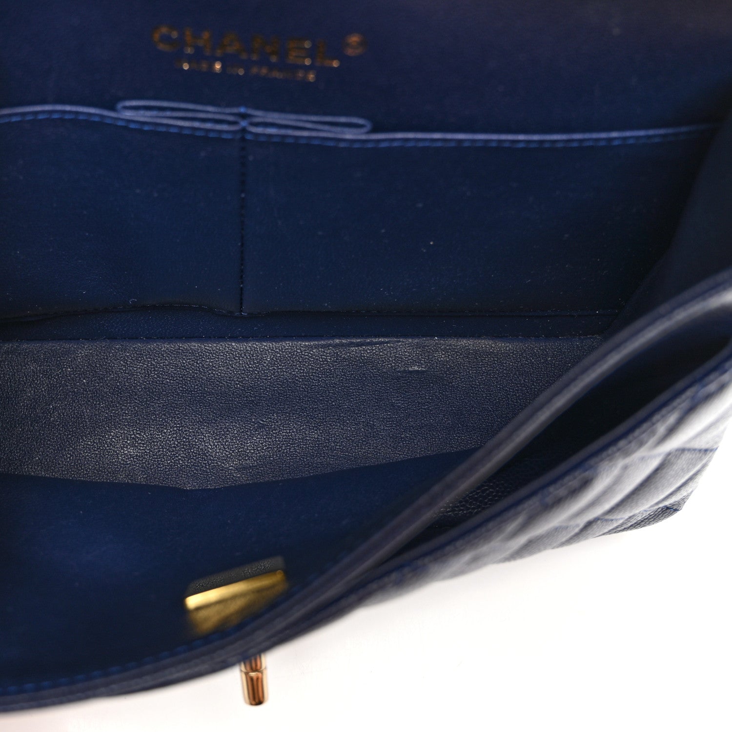 Chanel Caviar Quilted Small Double Flap Navy 5 of 10