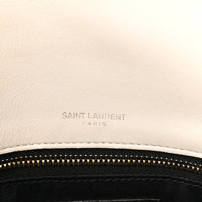 Saint Laurent Lambskin Matelasse Monogram Medium Niki Chain Satchel Nude Powder 6 of 16