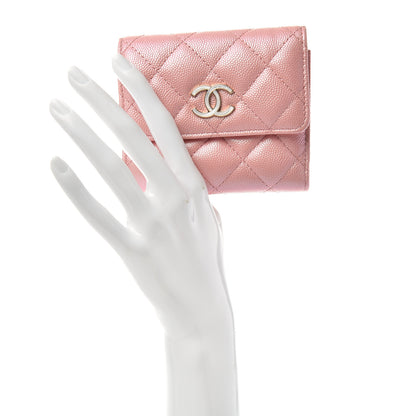 Chanel Iridescent Caviar Quilted Small Flap Wallet Rose Pink 2 of 7