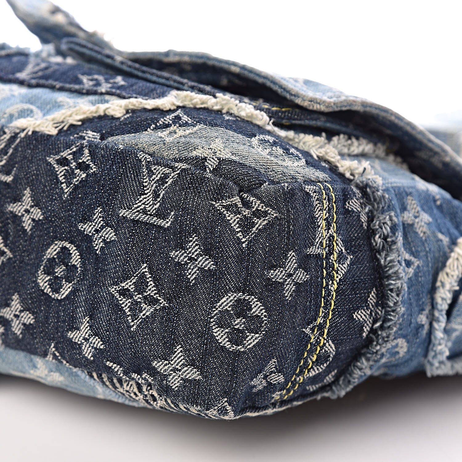 Louis Vuitton Denim Patchwork Posty Messenger Bag Blue 13 of 14