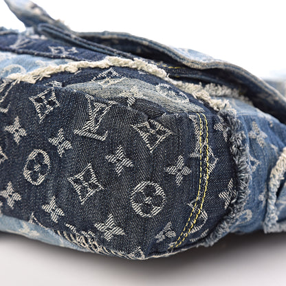 Louis Vuitton Denim Patchwork Posty Messenger Bag Blue 13 of 14