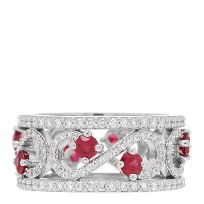 Tiffany Platinum Diamond Ruby Enchant Scroll Ring 53 6.25 3 of 5