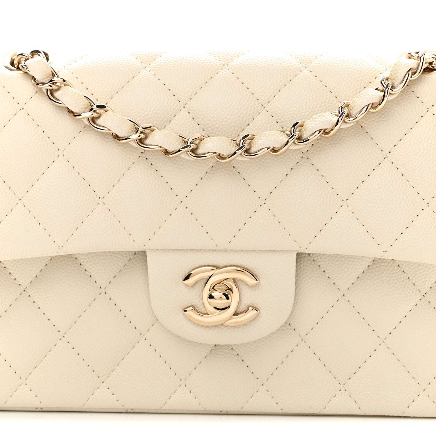 Chanel Caviar Quilted Small Double Flap White 8 of 11