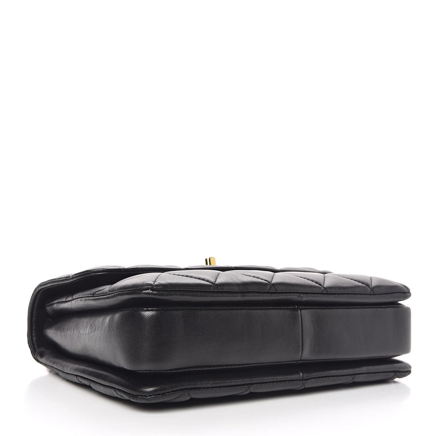 Lambskin Quilted Small Trendy CC Dual Handle Flap Bag Black