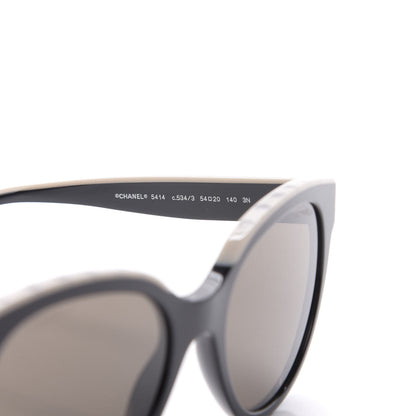 Chanel Acetate CC Butterfly Sunglasses 5414 Black Beige 6 of 8