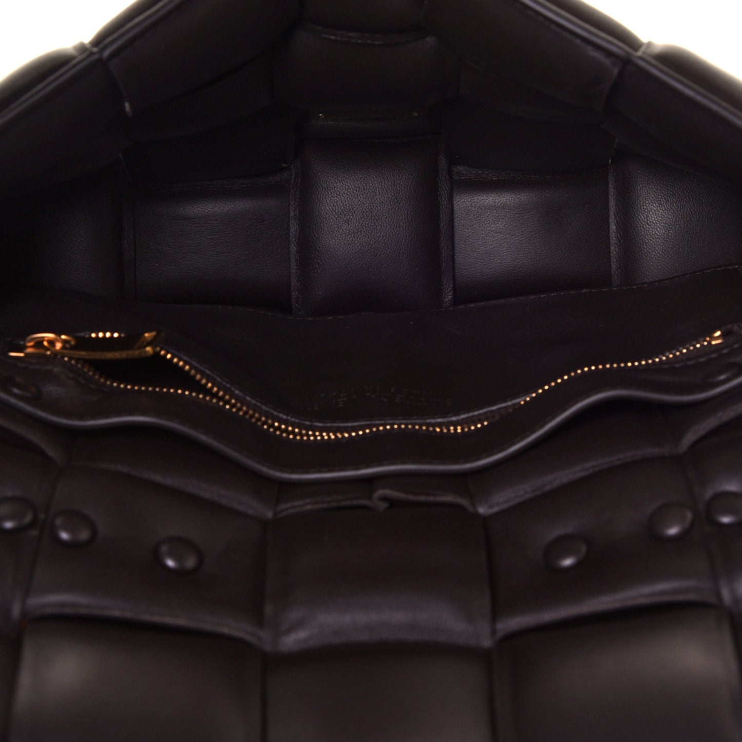 Lambskin Maxi Intreccio Padded Chain Cassette Crossbody Bag Black