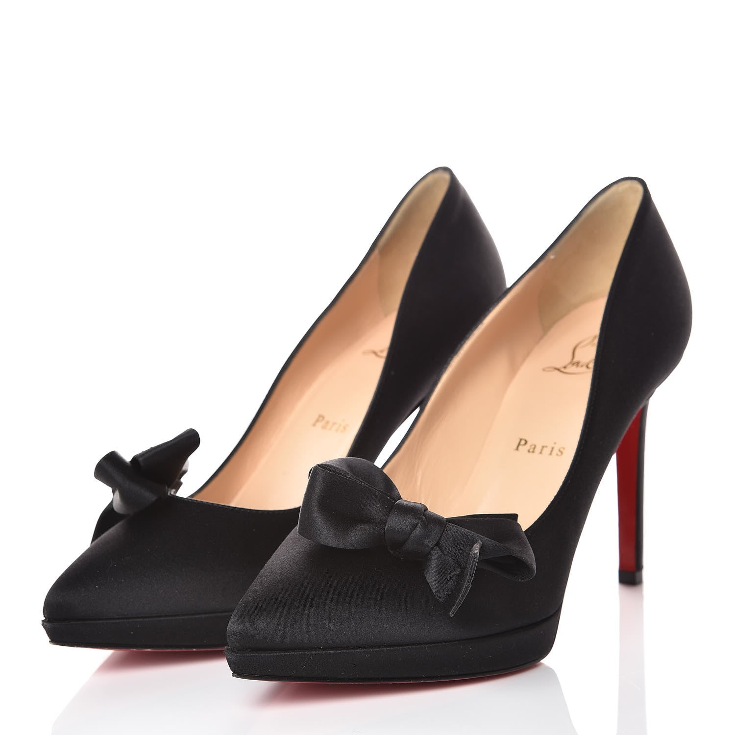 Christian Louboutin Satin Miss Pigalle 100 Pumps 38 Black 3 of 8
