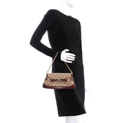 Gucci Monogram Studded Horsebit Clutch 2 of 11