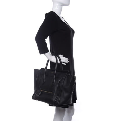 Celine Smooth Calfskin Mini Luggage Black 2 of 16