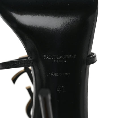 Saint Laurent Cassandra Ankle Strap Sandals 41 Black Gold 6 of 7