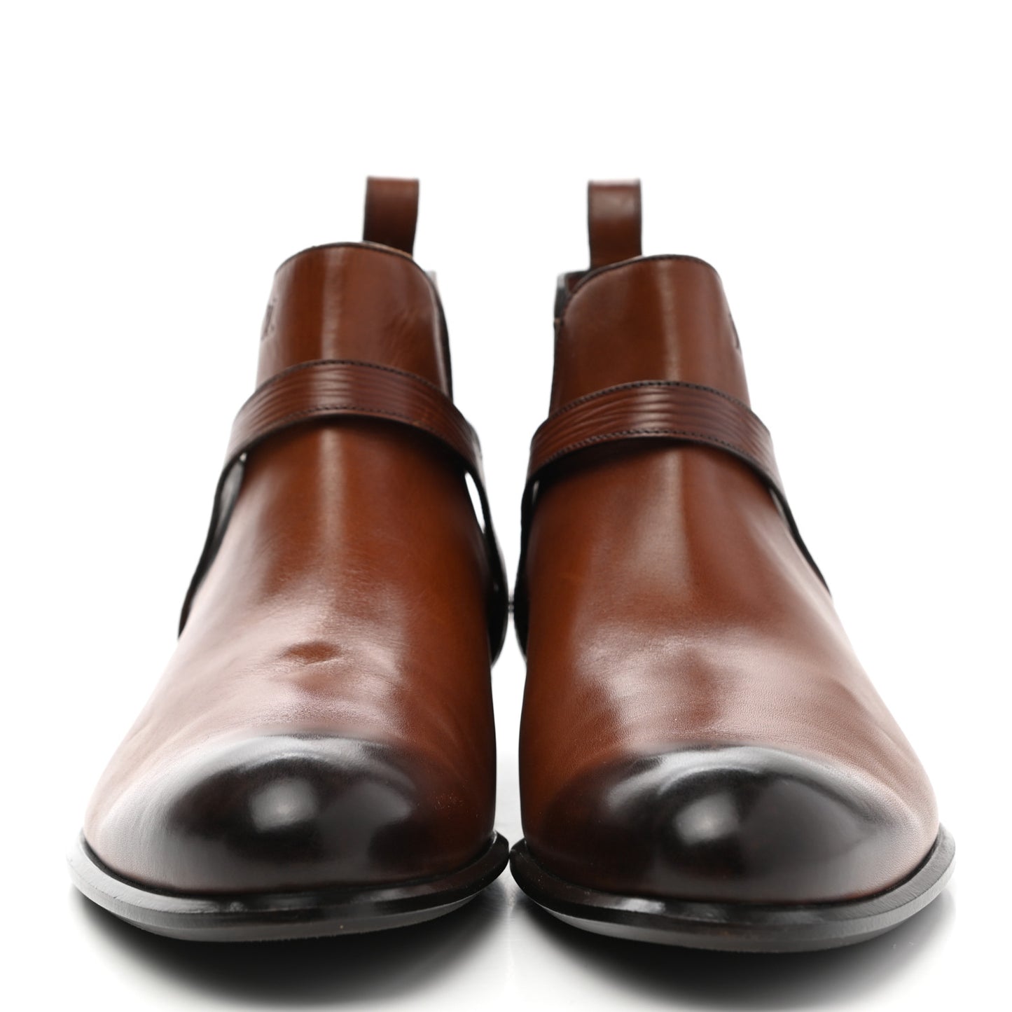 Calfskin Epi Greenwich Chelsea Ankle Boots 8.5 Cognac