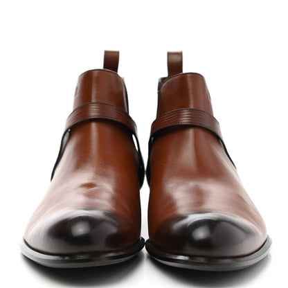 Louis Vuitton Calfskin Epi Greenwich Chelsea Ankle Boots 8.5 Cognac 2 of 15
