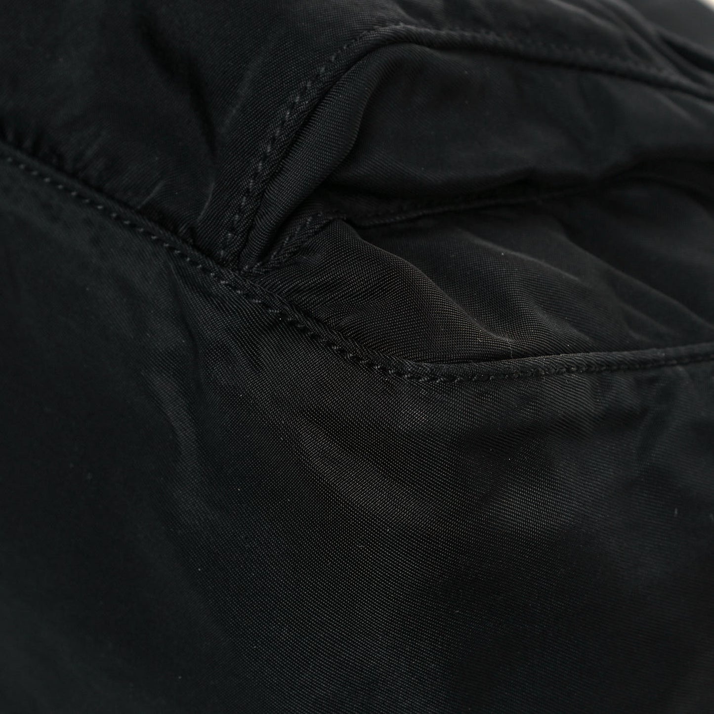 Tessuto Nylon Single Buckle Messenger Bag Black