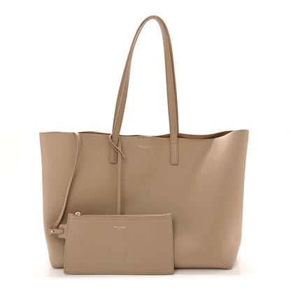 Saint Laurent Calfskin Large Shopping Tote Dark Beige 3 of 13