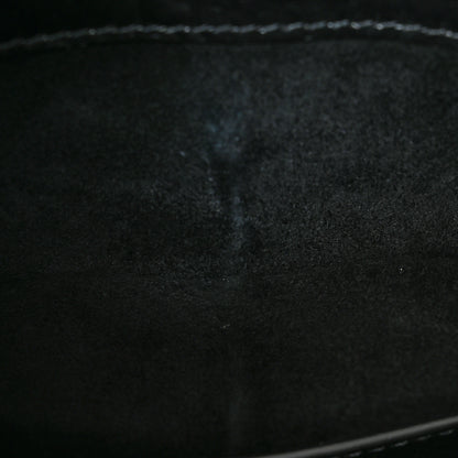 Saint Laurent Shiny Calfskin Crocodile Embossed Claude Tote Black 12 of 12