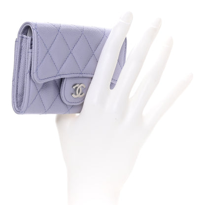 Chanel Caviar Quilted Flap Card Holder Wallet Light Purple 6 of 6