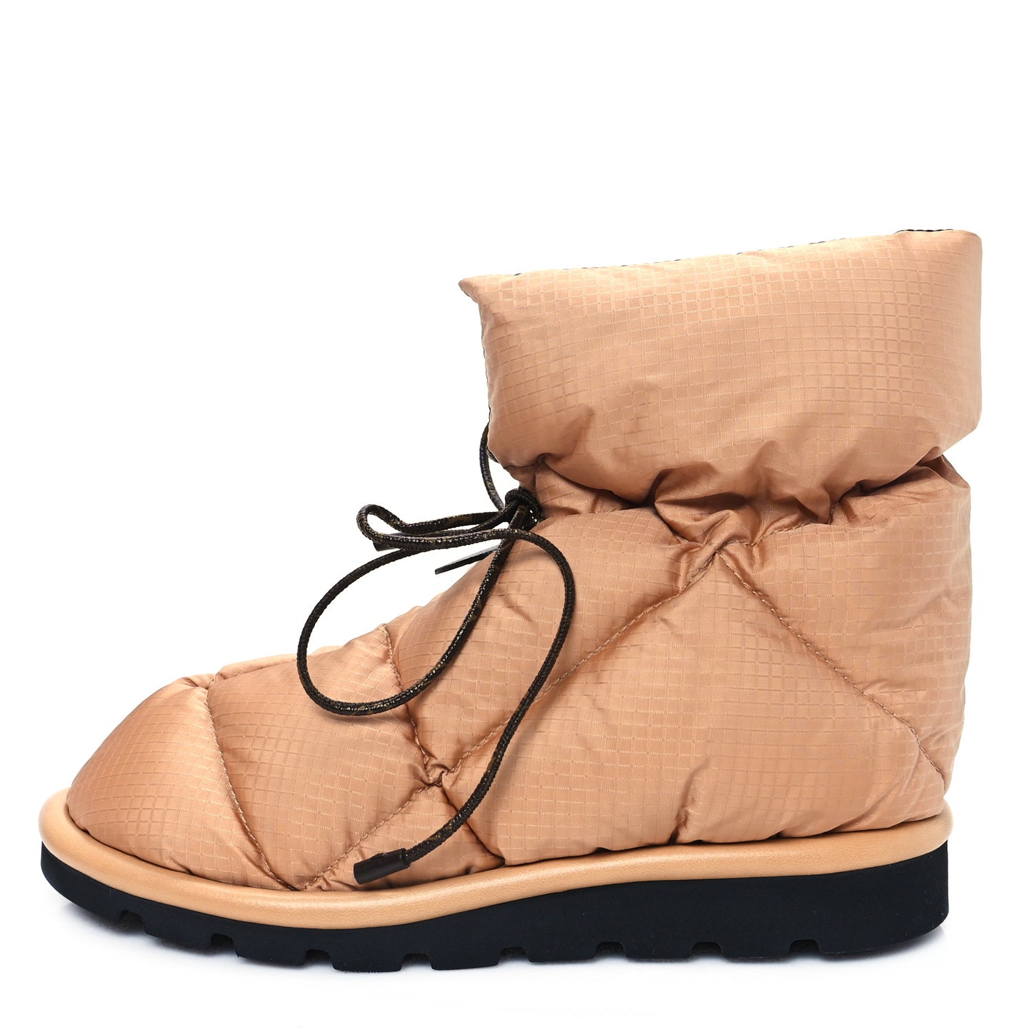 Nylon Monogram Pillow Comfort Ankle Boot 38 Beige