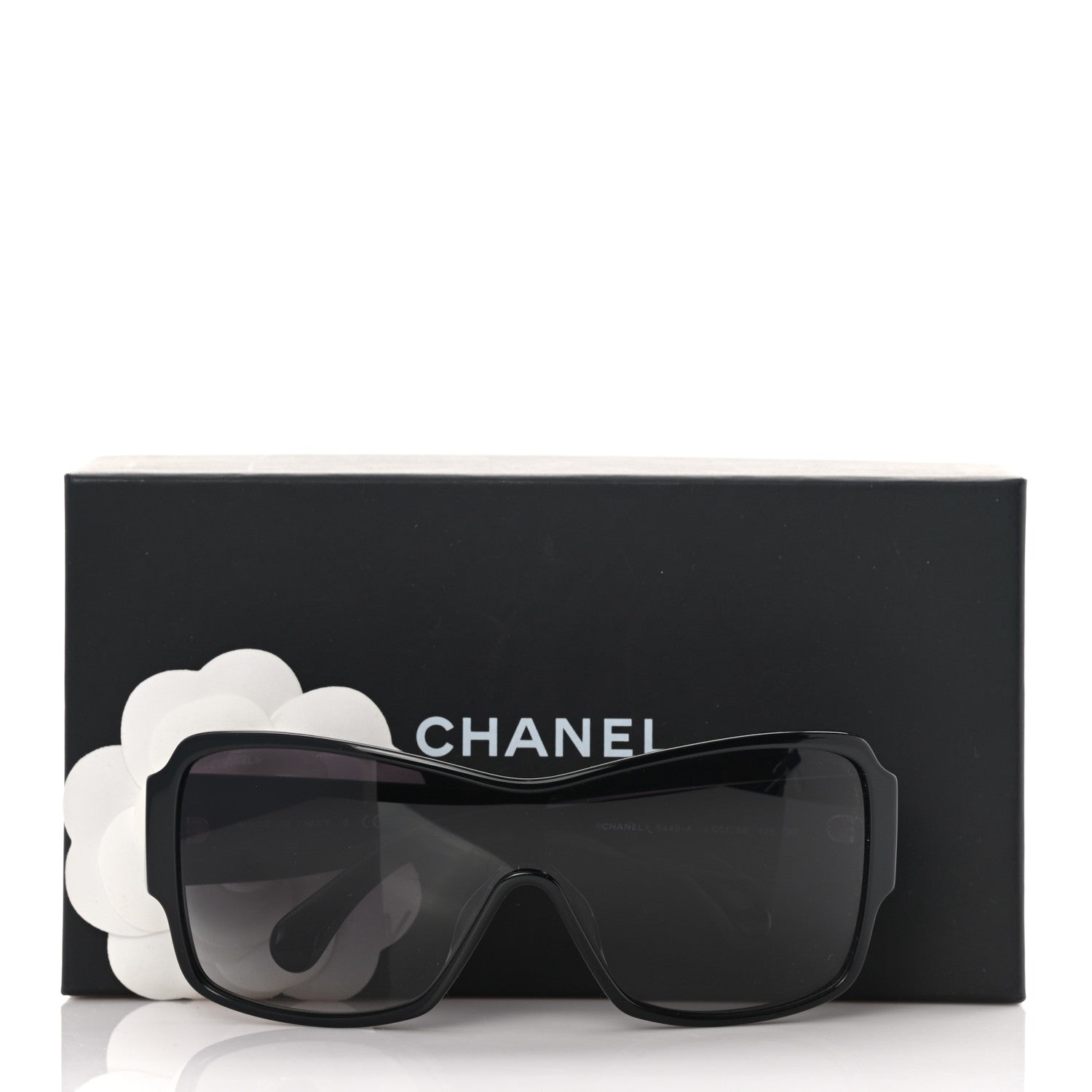 Chanel Acetate Shield Sunglasses 5449-A Black 8 of 8