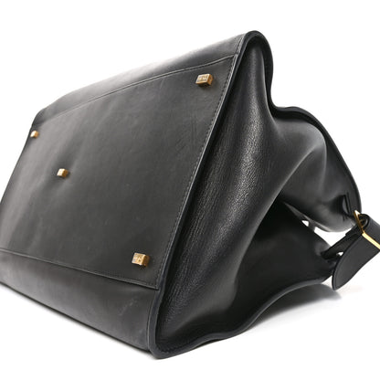 The Row Polished Saddle Calfskin Soft Margaux 17 Black 9 of 9