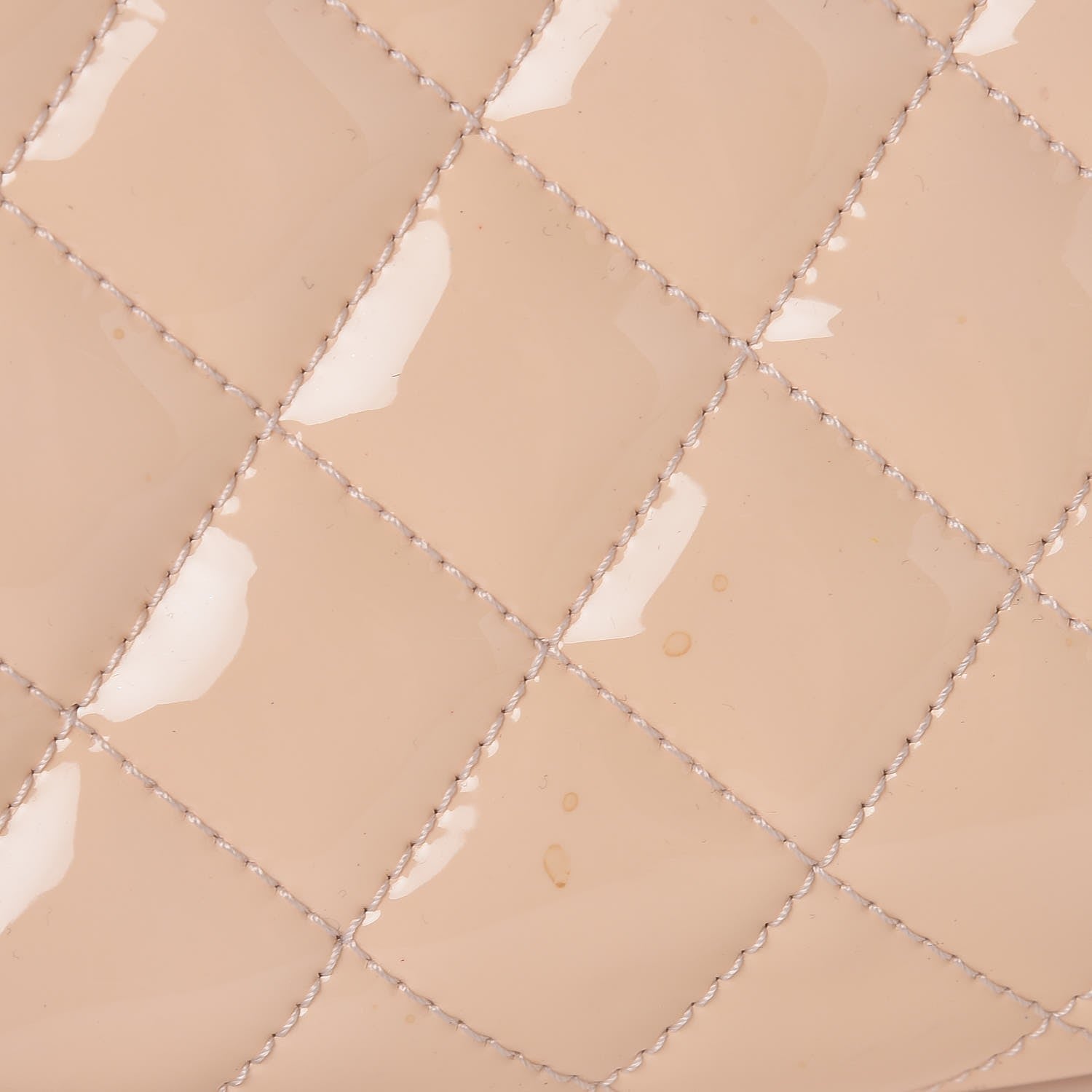 Chanel Patent Quilted Large Just Mademoiselle Bowling Bag Beige 8 of 11