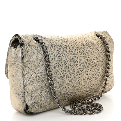 Chanel Distressed Metallic Lambskin Quilted Le Marais Ligne Flap Gold 3 of 18