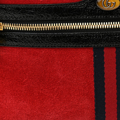 Gucci Suede Patent Web Small Ophidia Shoulder Bag Hibiscus Red Black 11 of 13
