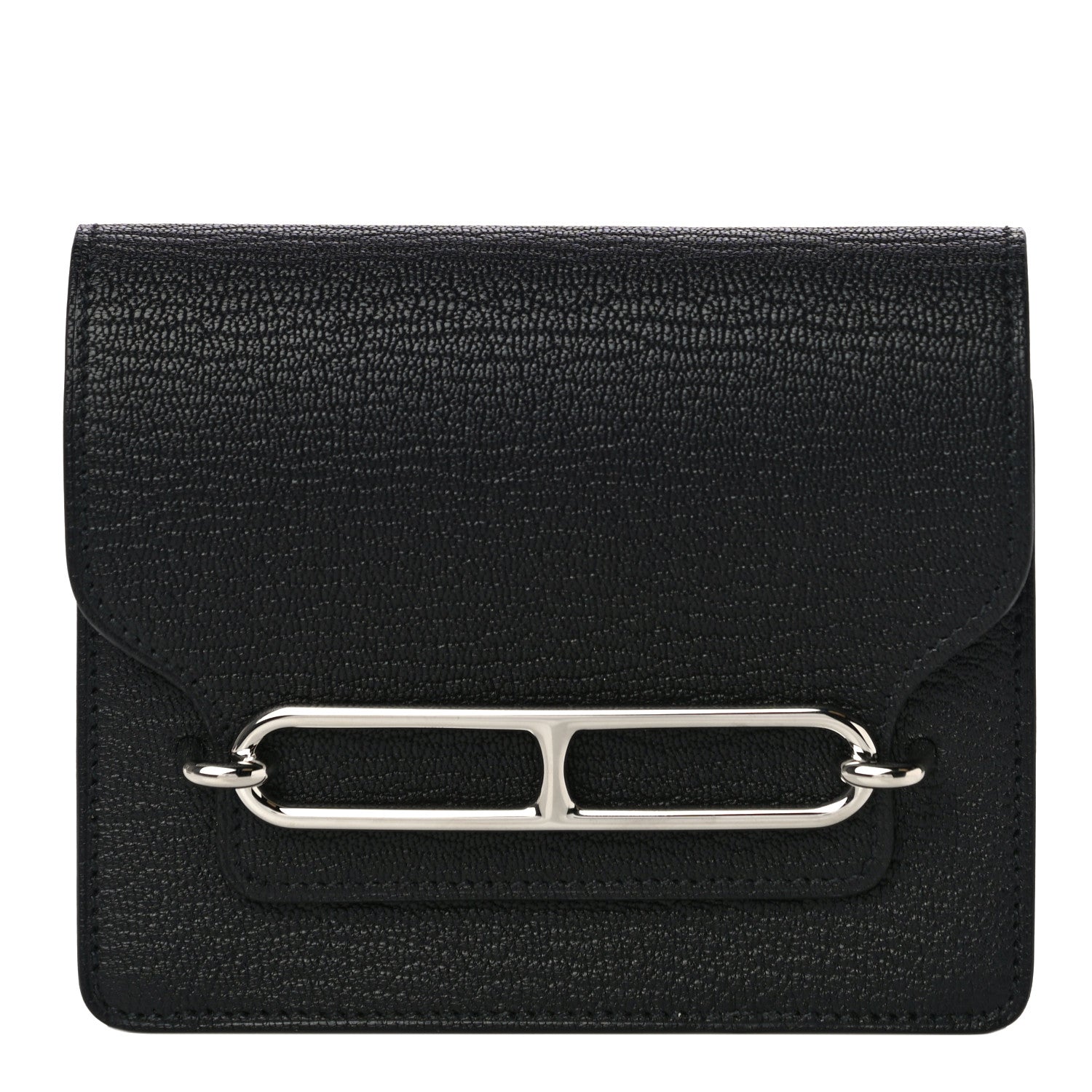 Hermes Chevre Mysore Roulis Slim Wallet Black 1 of 12