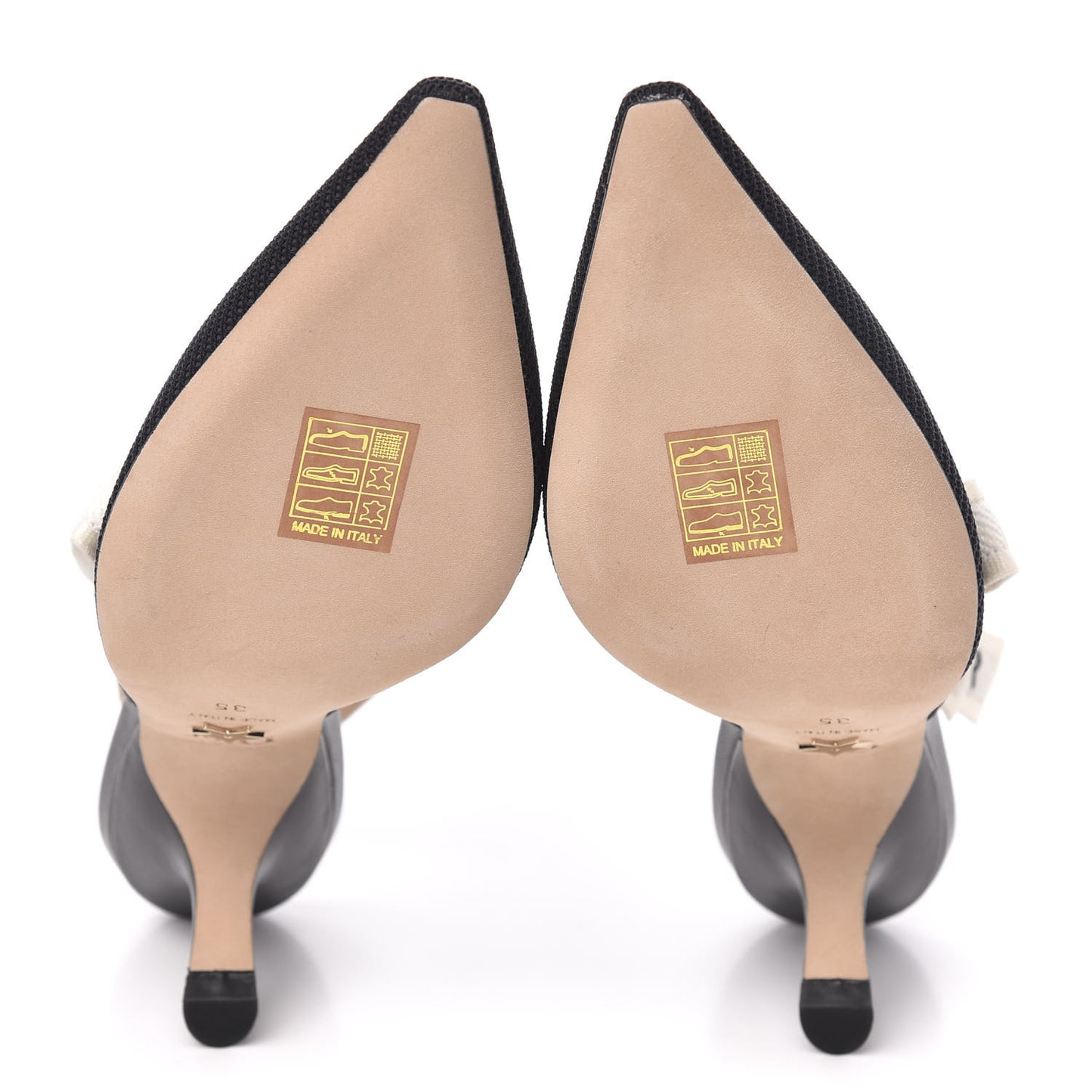 Technical Canvas Ribbon J Adior Slingback 65mm Pumps 35 Black